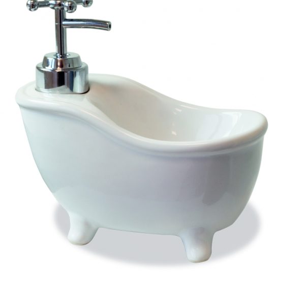 Керамичен диспенсер за сапун във формата на вана