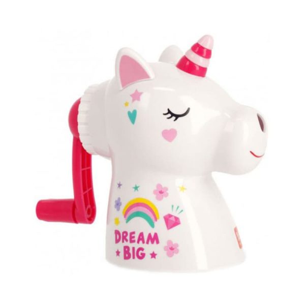 Острилка с розова манивела и рог Еднорог с надпис Dream big.