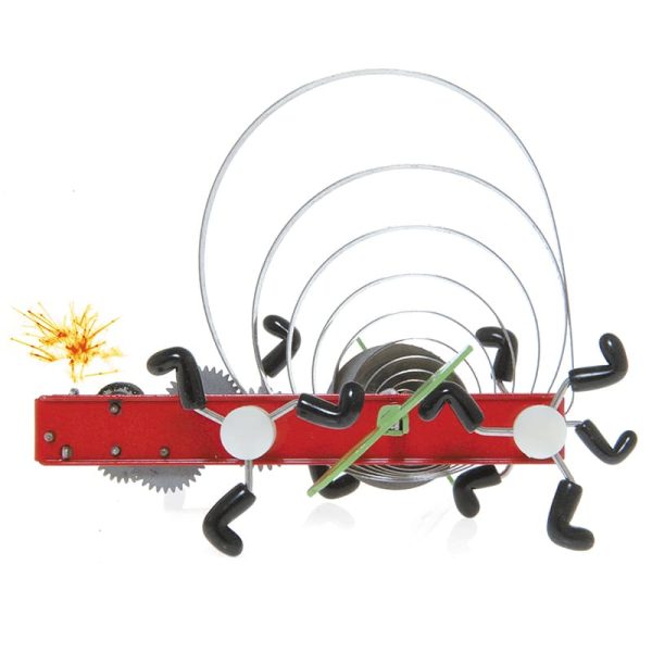 Самоходна машинка с пружина и механизъм с крака, която тича и искри.