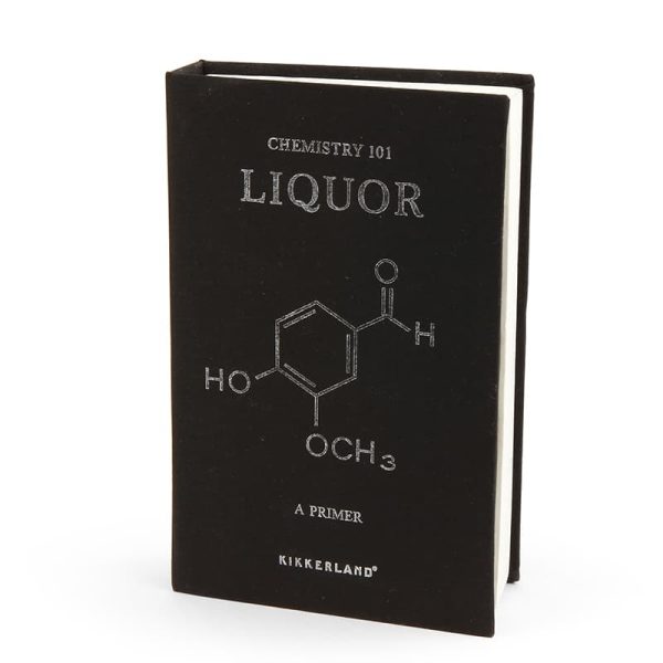 Джобна бутилка, скрита в реалистична книга по химия.