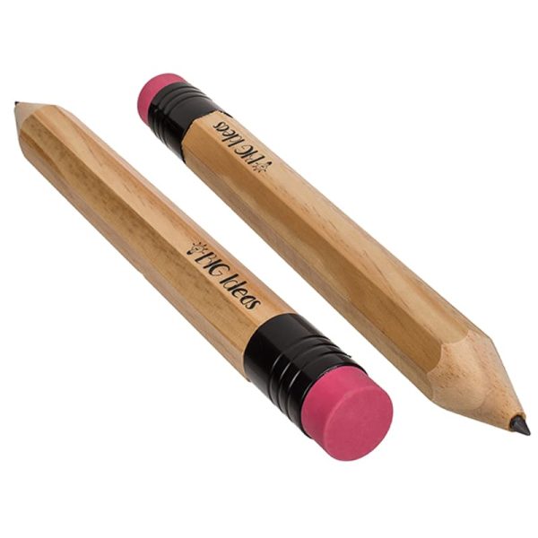 Гигантски молив с гумичка и надпис Big Ideas.