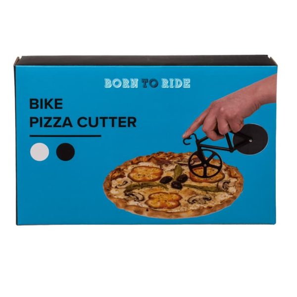Нож за пица във формата на спортно колело.