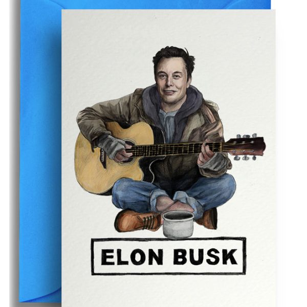Картичка с плик Elon Musk - Busk