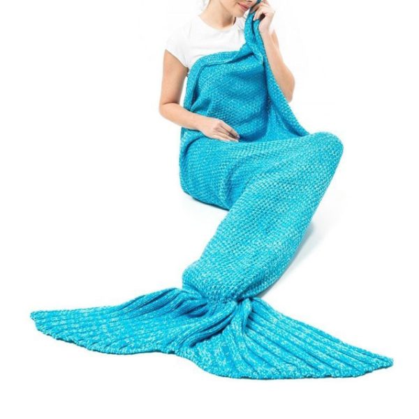 Морскосиньо одеяло с опашка на русалка.