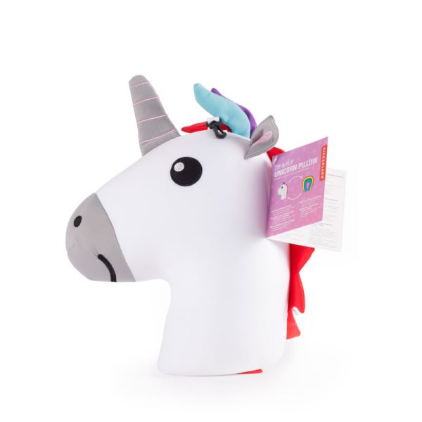Възглавница за път. която се сгъва в играчка Еднорог