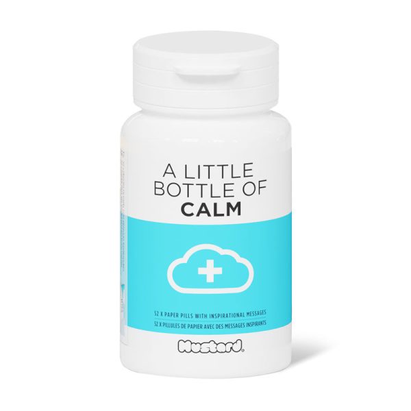 Бутилчица с 52 вдъхновяващи цитата за успокоение.