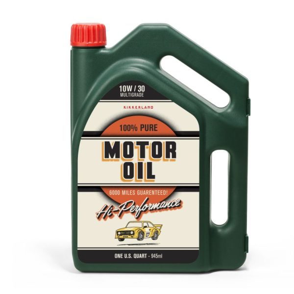 Комплект инструменти в кутия с дизайн на туба за моторно масло.