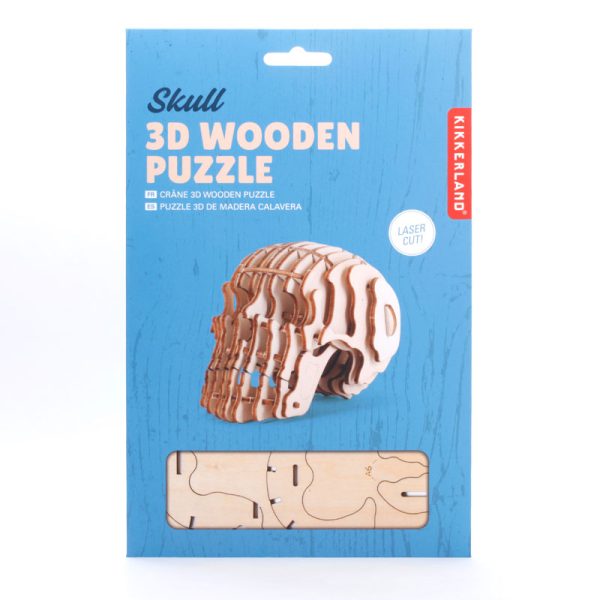Триизмерен пъзел от дърво Череп.