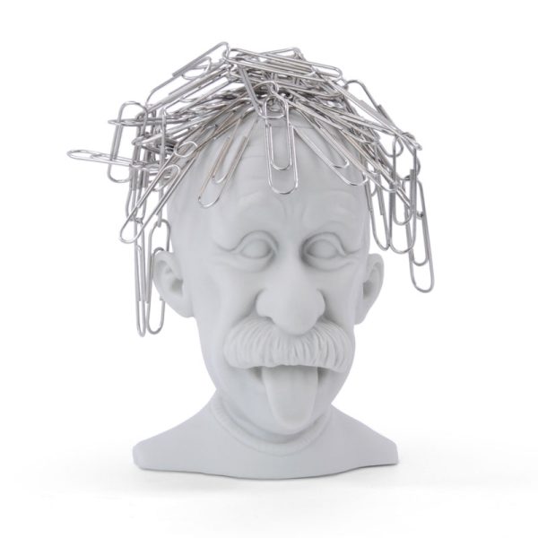 Магнитна поставка за кламери Genius бюст на Албърт Айнщайн.