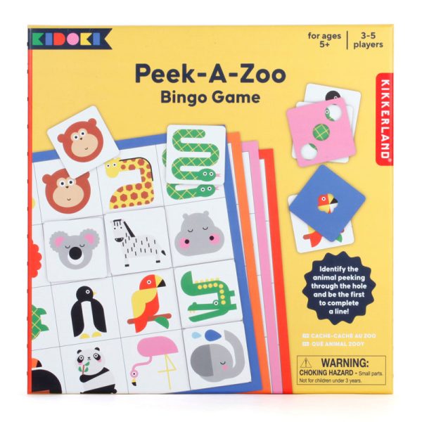Детско бинго Peek-A-Zoo с животинки вместо цифри.