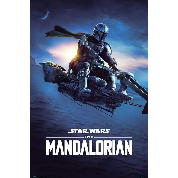 Постер The Mandalorian Mando Speeder Bike II