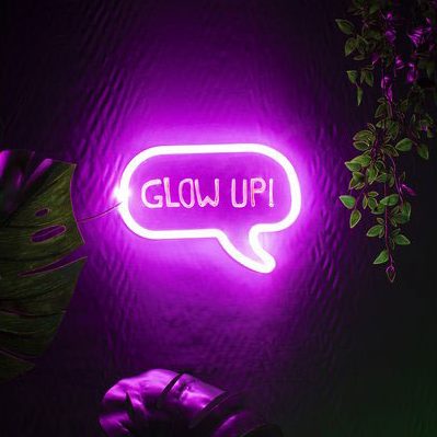 Неонова лампа Bubble с флумастер за писане на светещ текст.