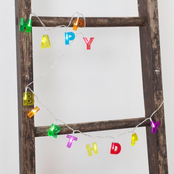 Гирлянд със светещи букви Happy Birthday