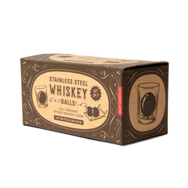 Метални топчета за изстудяване на напитка в опаковка с ретро дизайн.