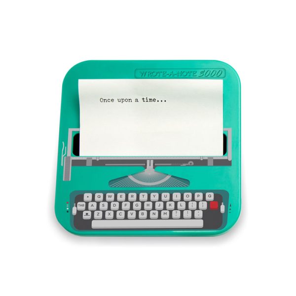 Диспенсър за залепващи се листчета в кутийка като пишеща машина с вендузка Wrote-A-Note.