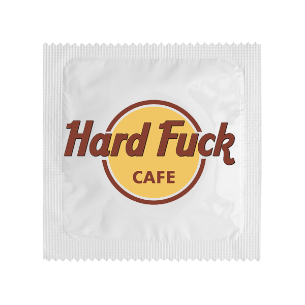Презерватив Hard Fuck Cafe, шега с Hard Rock Cafe