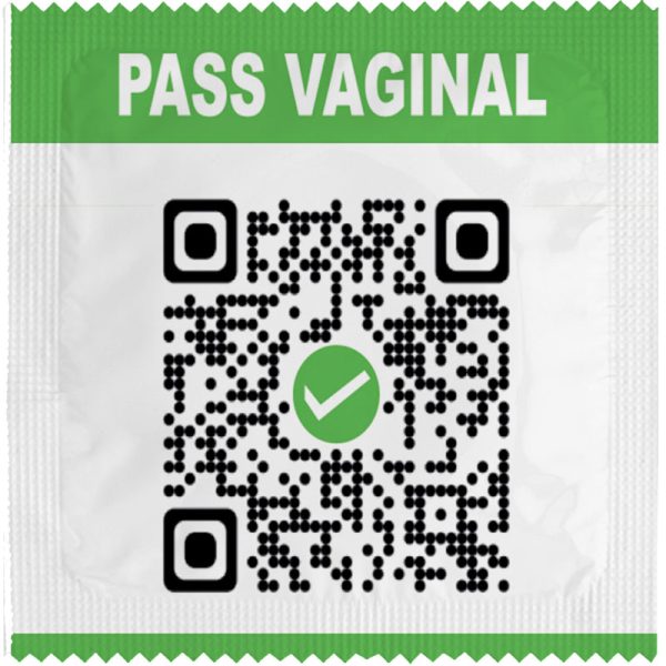 Презерватив с надпис PASS VAGINAL