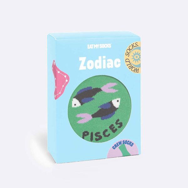 Зодиакални чорапи за риби в забавна опаковка.