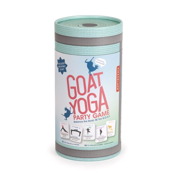 Парти игра за йога пози с коза.