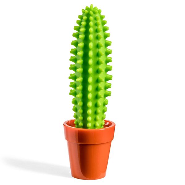 Химикалка във формата на зелен кактус с капачка- поставка саксия.