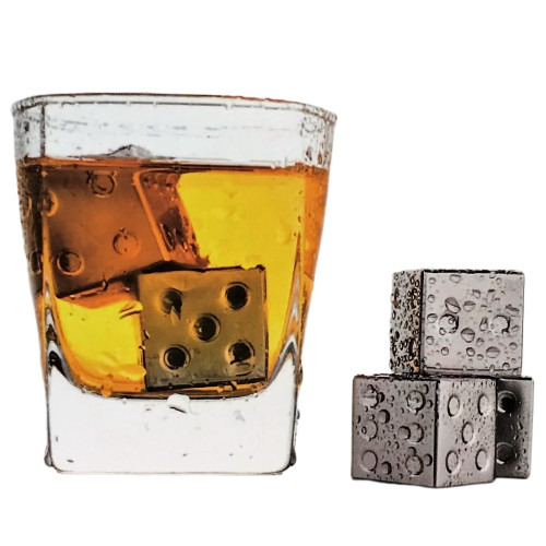 Метални кубчета за многократно изстудяване на напитка Зарче - 4 броя
