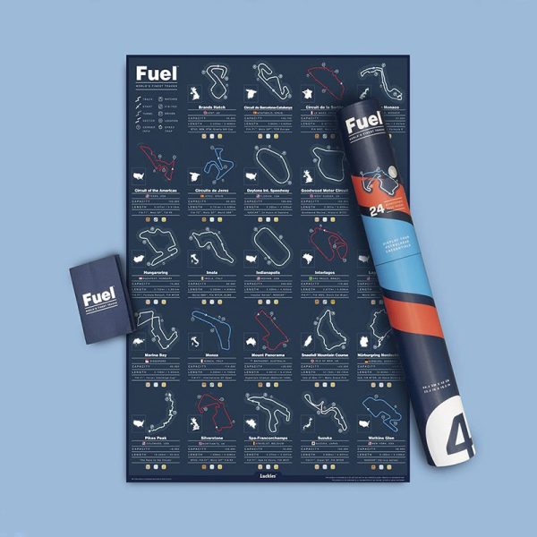 Скреч постер FUEL RACE TRACKS