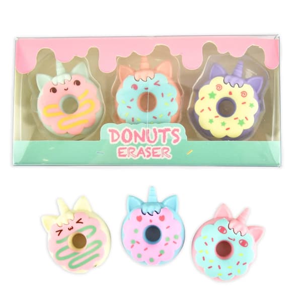 Гума за триене поничка с рог и ушички на Еднорог.