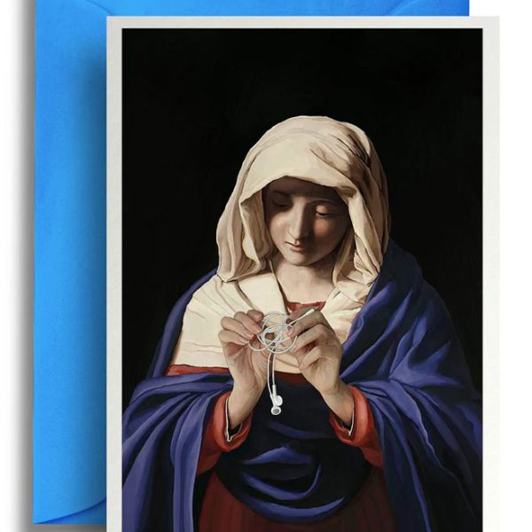 Картичка с плик Mary headphones