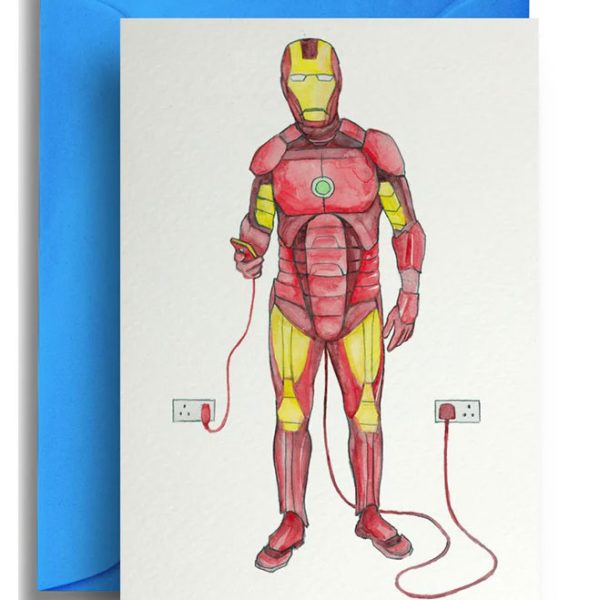 Картичка с плик iron man