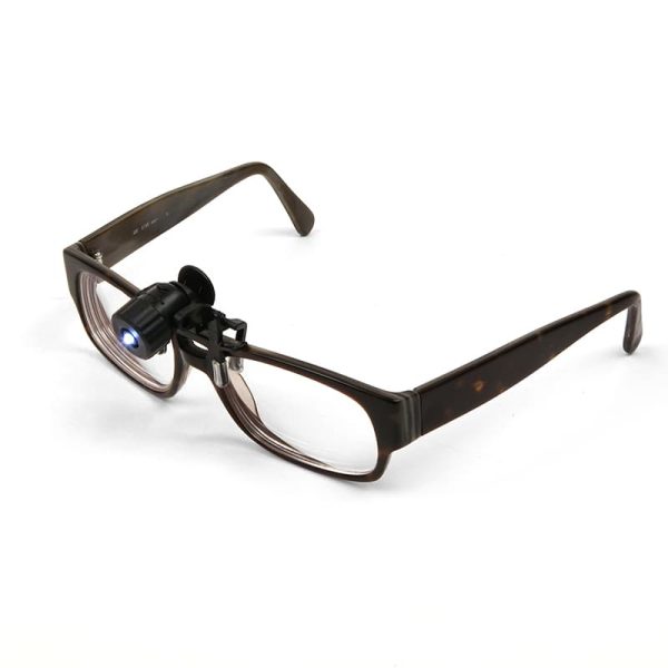 Лампа с щипка за закрепване на очила.