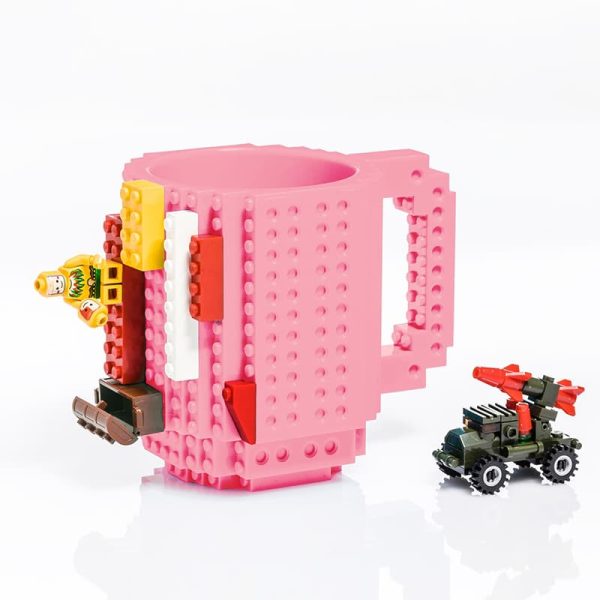 Розова чаша с блокчета за конструктор