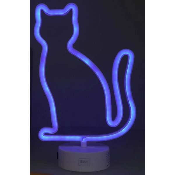 Лампа с неонов ефект Котка
