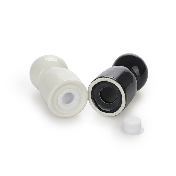 Комплект за сол и черен пипер Състезателни коли за маса от дърво и керамика