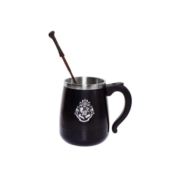 Саморазбъркваща се с магическа пръчка чаша Harry Potter - Хари Потър Хогуортс в черно