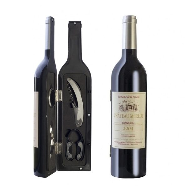 Комплект аксесоари за вино - тирбушон, нож за фолио, капкоотцедител и аератор