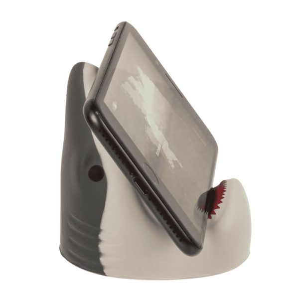 Поставка за мобилен телефон и антистрес форма Челюсти Акула 2 в 1