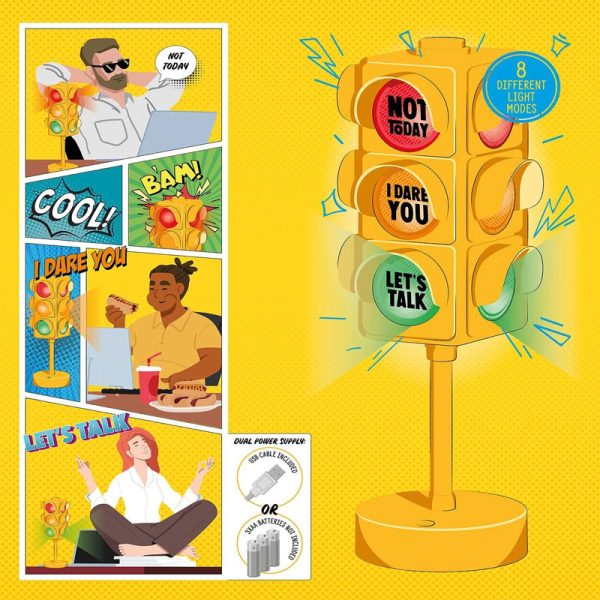 Настолна лампа-светофар сигнал Зает или По-свободен за колеги