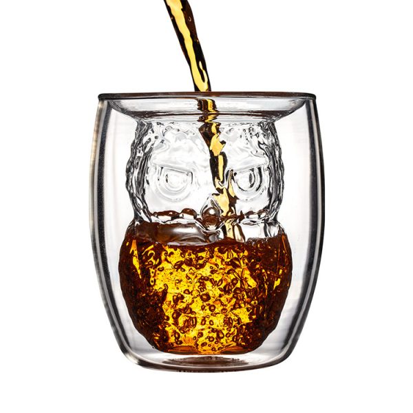 Стъклена двустенна чаша сова Хедуиг Harry Potter Hedwig