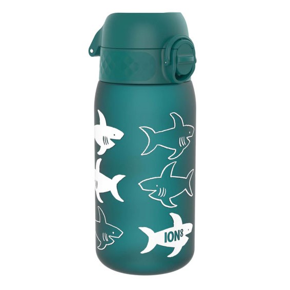 Детска бутилка за вода Акули, Ion8 Recyclon, 350ml