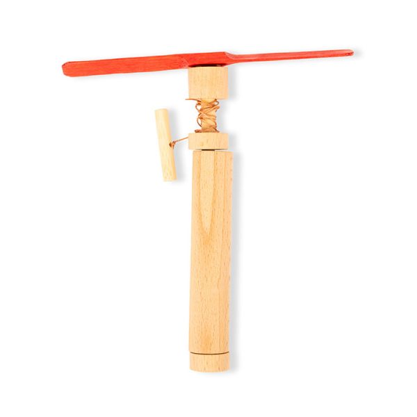 Huckleberry Детски Механичен дървен хеликоптер играчка