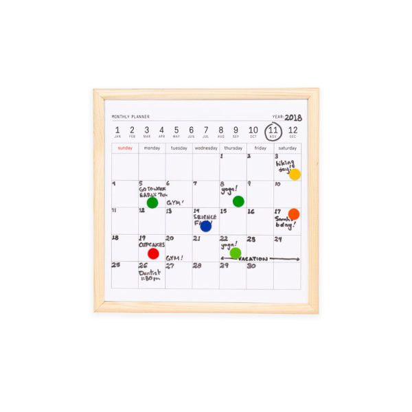 Мини магнитна бяла дъска за месечно планиране