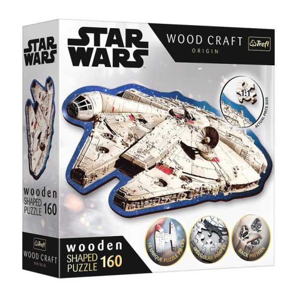 Дървен конструктор пъзел Star Wars Millennium Falcon Междузвездни войни