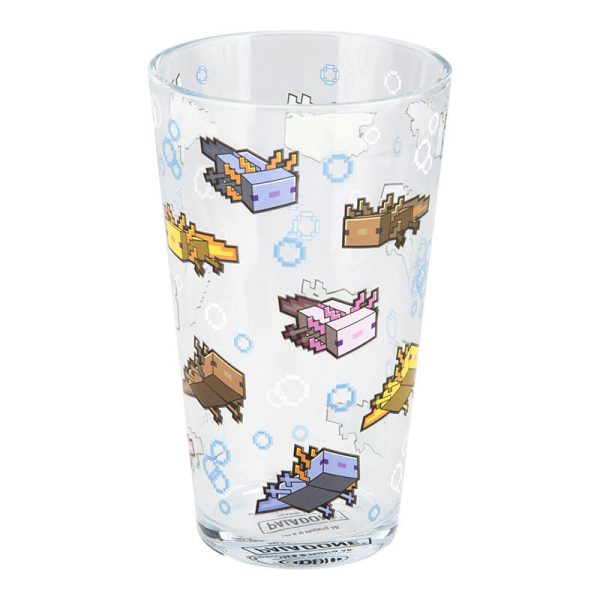 Стъклена чаша за вода Minecraft Axolotl