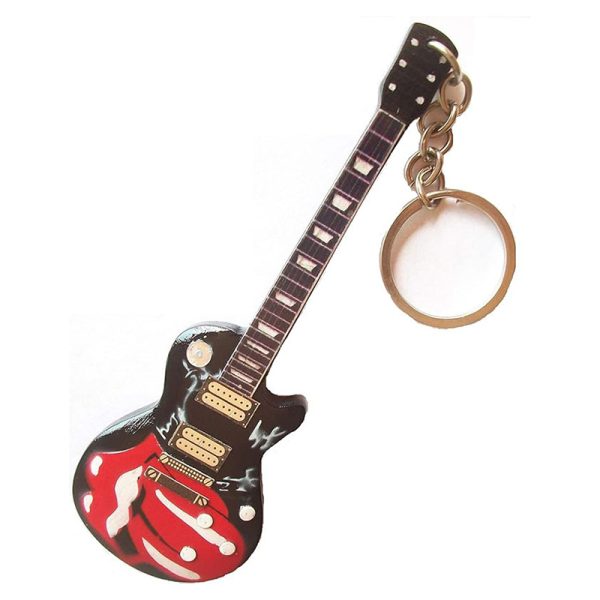 Дървен ключодържател китара Rolling Stones