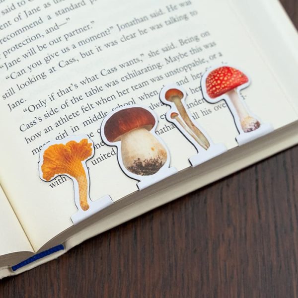 Магнитни маркери за страница във формата на различни гъби.