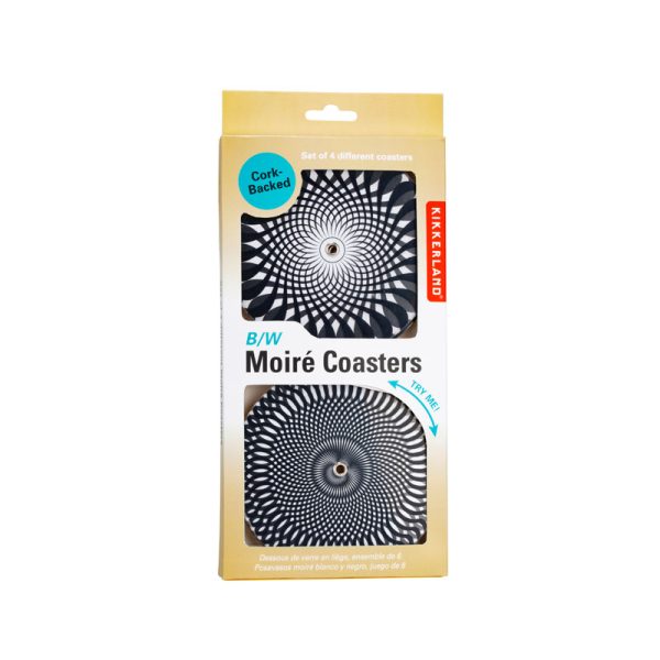 Подложки за чаши комплект Черно-бели форми