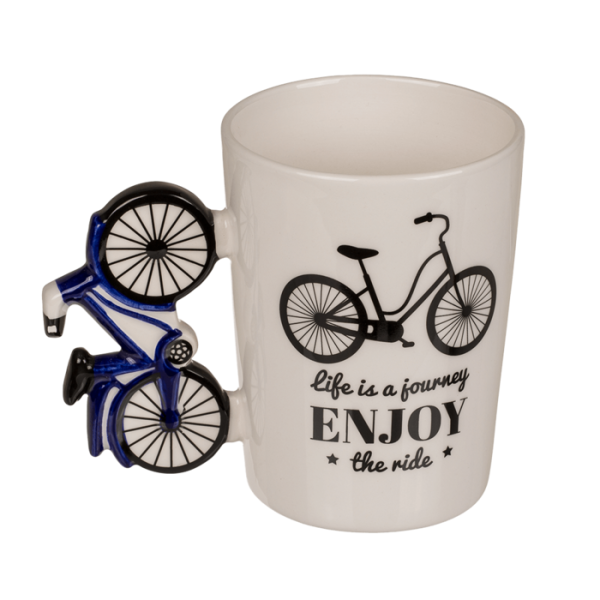 Триизмерна чаша с дръжка велосипед Enjoy the ride