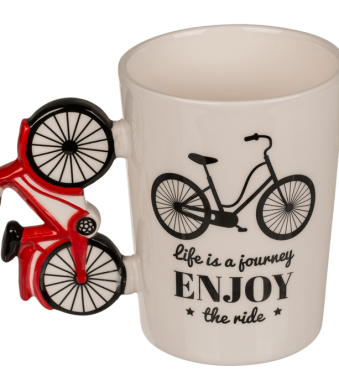 Триизмерна чаша с дръжка велосипед Enjoy the ride