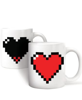 Топлочувствителна чаша Сърце Пиксели