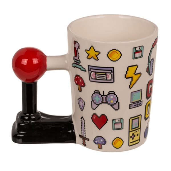 Чаша с ретро джойстик дръжка с надпис Game over